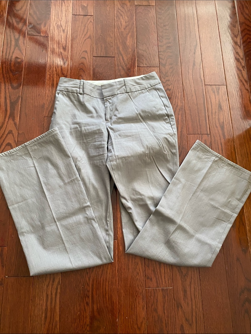 Source Unknown Light Gray Straight-Leg Women's Dress Pants
